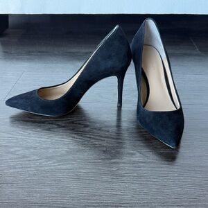 Ann Taylor Classic Black Suede Heels